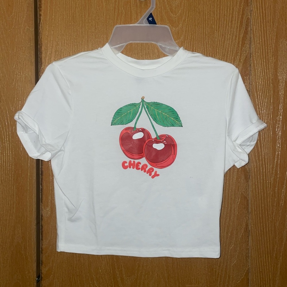 Cherry Cropped Tee